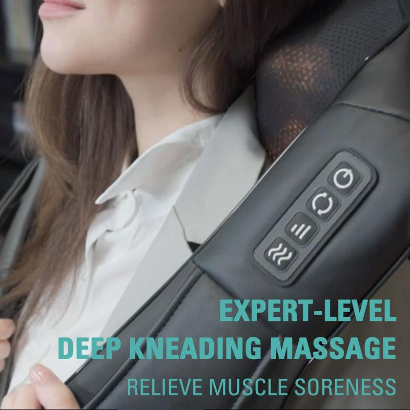 DAILYLIFE Shiatsu Neck and Back Massager - Electric Shoulder Massage Pillow for Ultimate Relaxation and Muscle Relief for Neck, Back, Shoulder, Foot, Leg - Perfect Gift for Everyone!